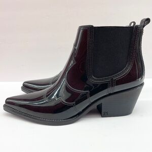 Sam Edelman Winona Black Western Rain Boot Women’s 9 Pointed Toe Cowboy Bootie